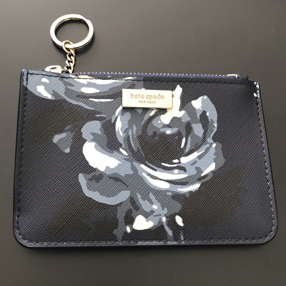 Kate Sade Laurel Way Night Rose Bitsy wallet